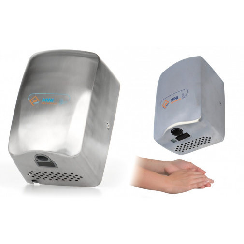 Jet Dryer MINI nerez + AKCE, Malý bezdotykový osoušeč rukou pro toalety a umývárny, nerezový kryt