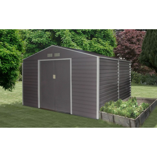 G21 GAH 529 šedý + AKCE+, Montovaný zahradní plechový domek na nářadí 277 x 191 cm