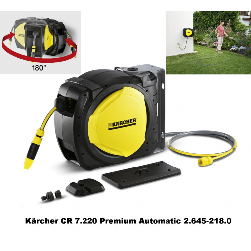 Kärcher CR 7.220 Premium Automatic + AKCE, Naviják a držák zahradní hadice 2.645-218.0 + hadice 20m