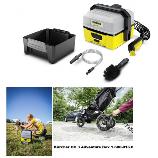 Kärcher OC 3 Adventure Box + AKCE, Mobilní aku tlaková myčka s nádrží na vodu 1.680-016.0