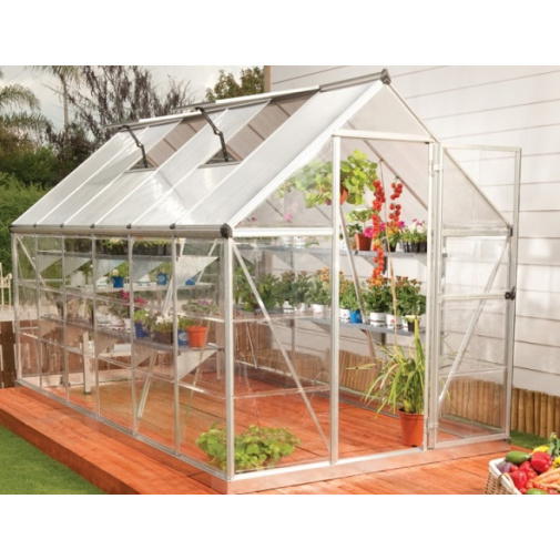 Polykarbonátový zahradní skleník PALRAM Hybrid 6x12 silver 701782 + AKCE, rozměry 1,8 x 3,6m