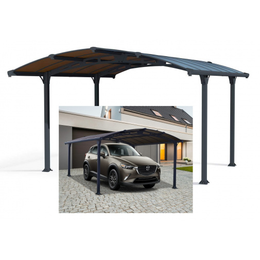 Palram Arcadia 4300 + AKCE% a Záruka+, Hliníkový přístřešek pro auto s polykarbonátovou střechou /705515/
