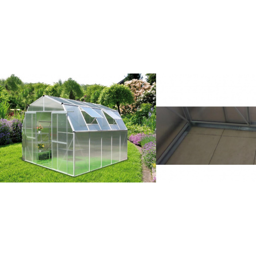 Polykarbonátový zahradní skleník VeGA Komfort TITAN 9900 STRONG + AKCE, rozměr 281x350x250cm