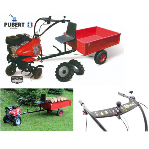 Pubert SET4 + AKCE%, Multifunkční jednoosý traktor s vozíkem VARIO B, motor Briggs&Stratton CR950