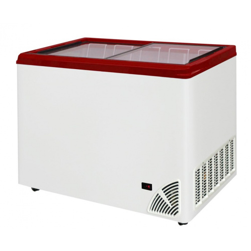 Byfal ARO 400/2 Red + AKCE a Záruka+, Pultový prosklený mrazák, digitální termostat s teploměrem