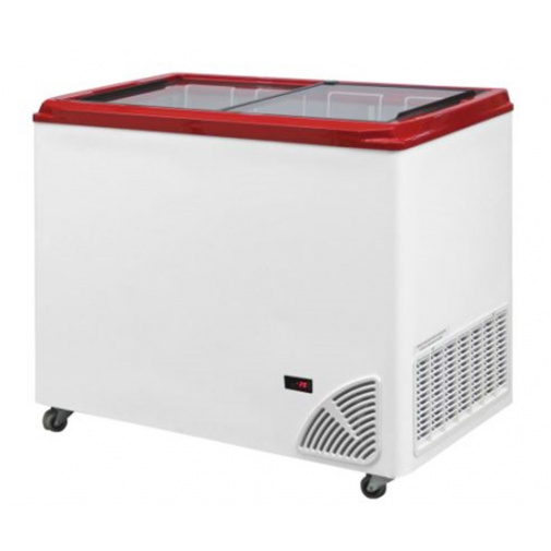 Byfal ARO 300/2 Red  + AKCE Záruka+, Pultový prosklený mrazák, digitální termostat s teploměrem