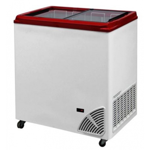 Byfal ARO 200/2 Red + AKCE a Záruka+, Pultový prosklený mrazák, digitální termostat s teploměrem