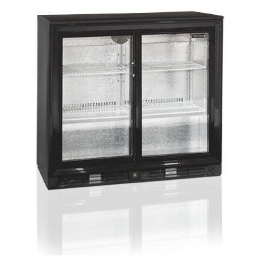 Tefcold DB 200 S + AKCE, Chladící minibar prosklený dvoudveřový, posuvné dveře, šířka 90cm