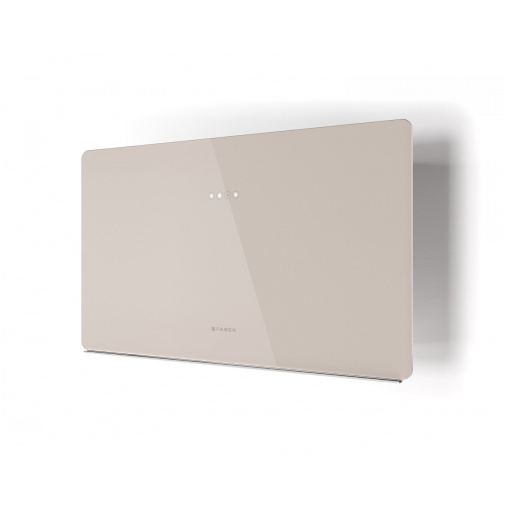 Faber GLAM FIT ZERO DRIP SAND A80 + AKCE, Komínová digestoř na zeď designová bílá/pískové sklo mat 80cm