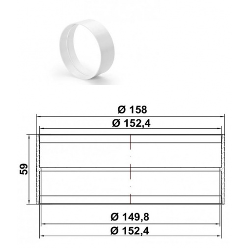 NABER Compair R-VBS 150 4052017 spojka kulatého potrubí