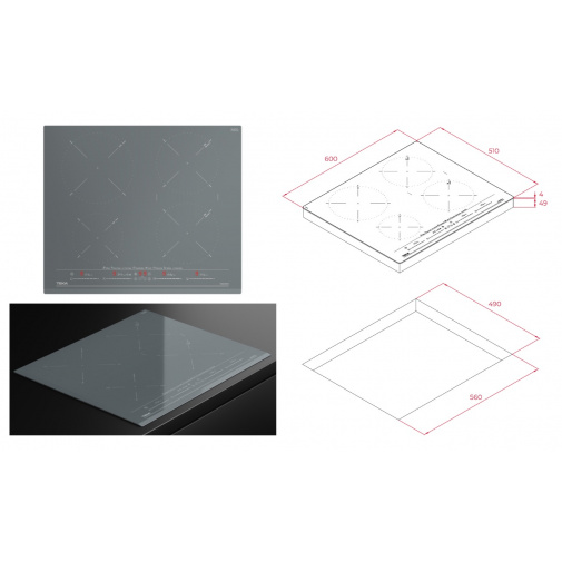 Indukční varná deska TEKA IZC 64630 MST ST Urban Colors + Záruka+, 60cm, šedá - Stone Grey
