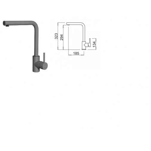 ELLECI TRAIL G48 Cemento + AKCE, Dřezová baterie bez sprchy šedá
