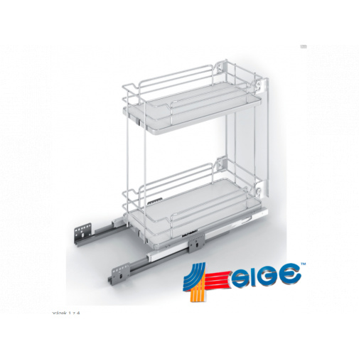 SIGE ART004i/450 + AKCE, Kuchyňský systém, Plnovýsuvný dvojkoš, pro korpus 450mm