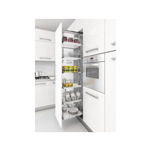 SIGE ART253i 450mm + AKCE | Kuchyňský systém, potravinová skříň s tlumeným dovřením, 6 košů,výsuv GRASS