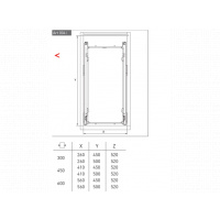 Obrázek galerie pro produkt SIGE ART004i/300 + AKCE, Kuchyňský systém, Plnovýsuvný dvojkoš, pro korpus 300mm