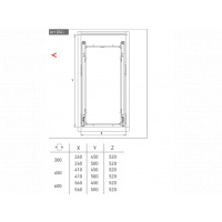 Obrázek galerie pro produkt SIGE ART004i/450 + AKCE, Kuchyňský systém, Plnovýsuvný dvojkoš, pro korpus 450mm