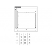 Obrázek galerie pro produkt SIGE ART116i 600mm + AKCE, Kuchyňský systém, Plnovýsuvný koš s tlumeným dovřením