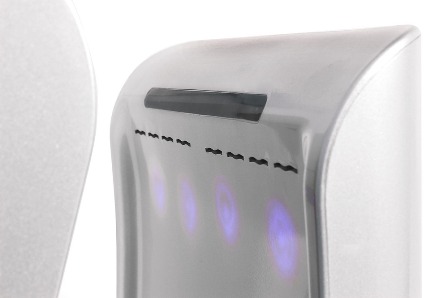 Obrázek galerie pro produkt Tryskový osoušeč rukou Jet Dryer STYLE bílý + AKCE, pro toalety a umývárny, Hepa filtr H13, UV diody