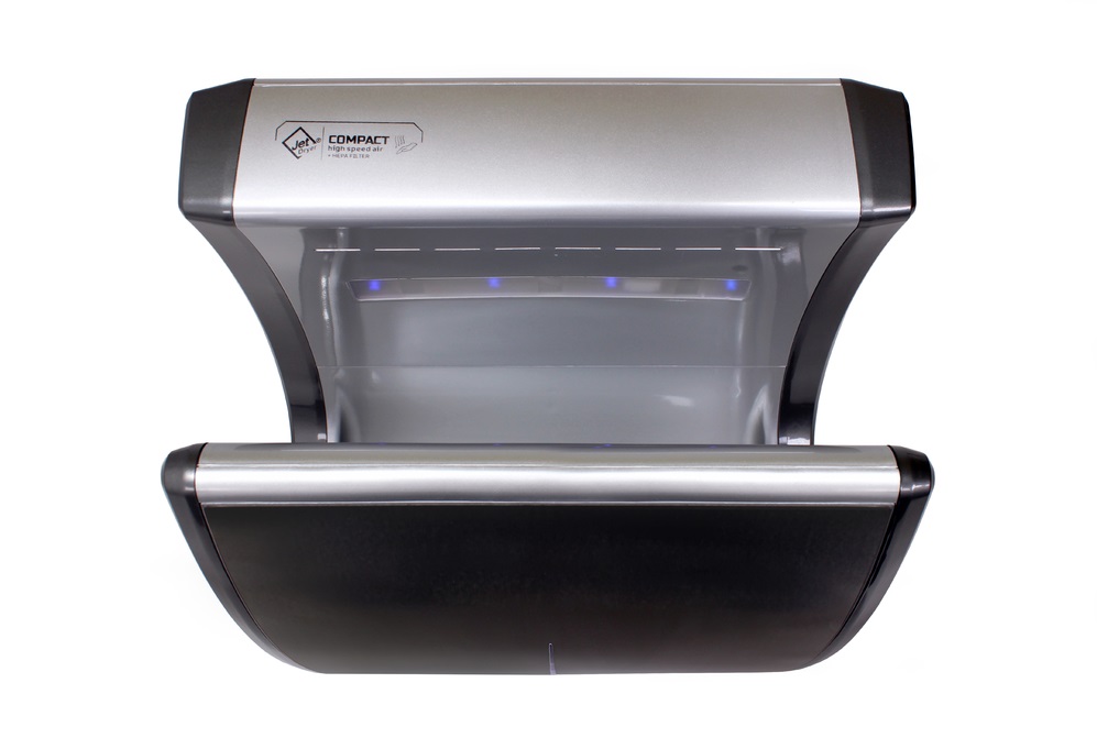 Obrázek galerie pro produkt Jet Dryer COMPACT stříbrný + AKCE+, Malý kompaktní tryskový osoušeč rukou pro toalety
