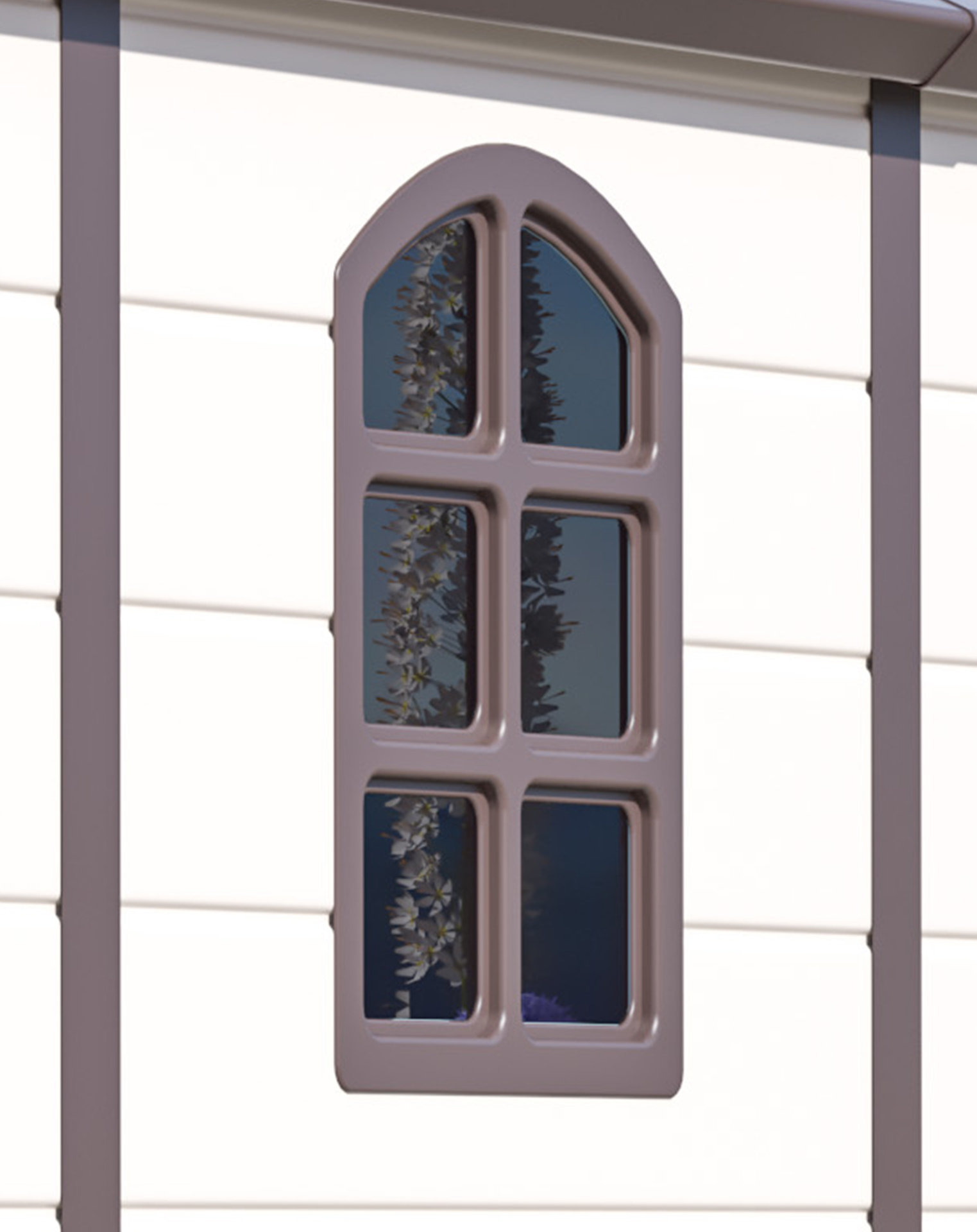 Obrázek galerie pro produkt Domek na nářadí G21 Boston 1104 béžový + AKCE, z tvrzeného odolného plastu, okno, 2,4 x 4,6m