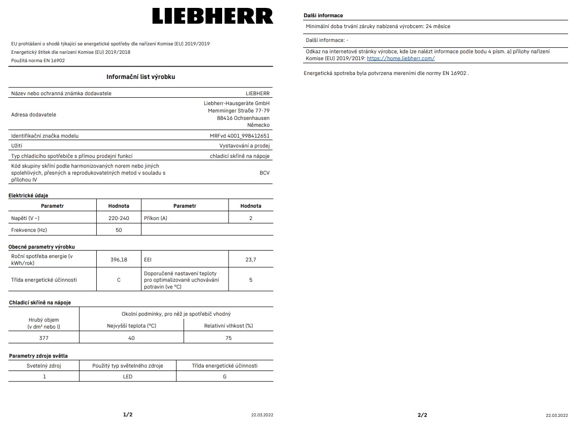 Obrázek galerie pro produkt Chladící skříň Liebherr MRFvd 4001 + Záruka+, Profi lednice šedá z řady Performance, výška 189cm
