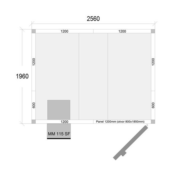 Obrázek galerie pro produkt Polair Standard KXH 8,81 + AKCE%, Chladící stavebnicový montovaný box 1960x2560x2200cm