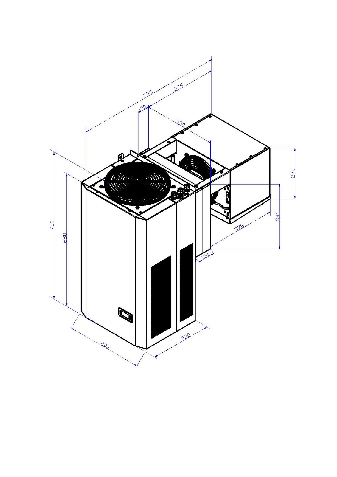 Obrázek galerie pro produkt NORDline MHM008P + AKCE a Záruka+, Chladící bloková jednotka pro montovaný box, výkon 3,5 - 7,1 m3