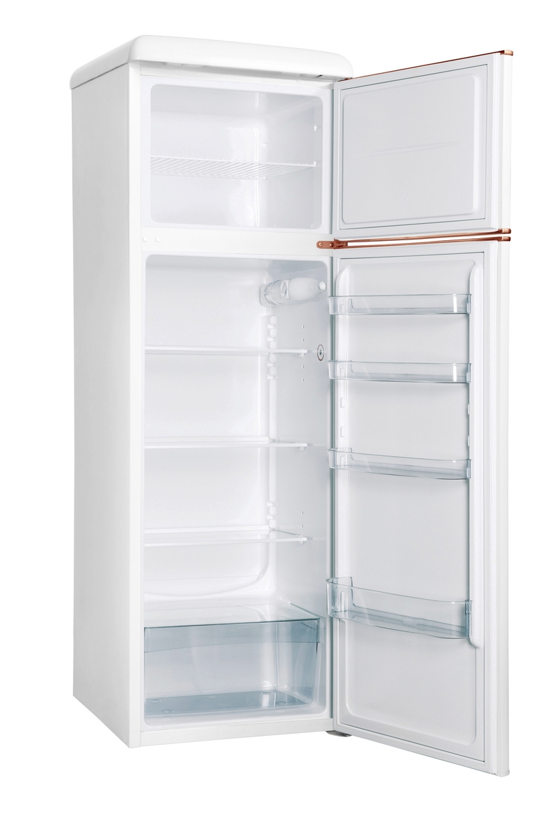 Obrázek galerie pro produkt Snaige FR27SM-PROC0F + AKCE Záruka+, Retro lednice s mrazákem nahoře, bílá, 173cm