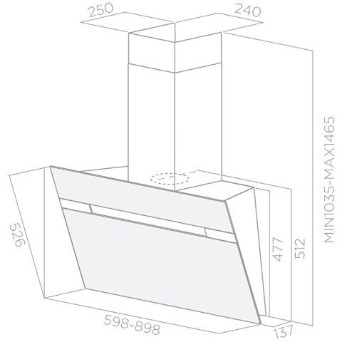 Obrázek galerie pro produkt Digestoř šikmá komínová ELICA Stripe LUX IX/A/60 + Záruka+, na zeď, 60cm, nerez