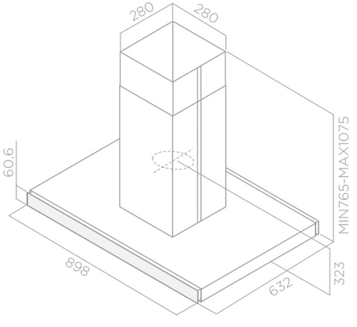 Obrázek galerie pro produkt Digestoř ostrůvková ELICA Joy Island WHIX/A/90 + AKCE+, 90cm, nerez/bílé sklo