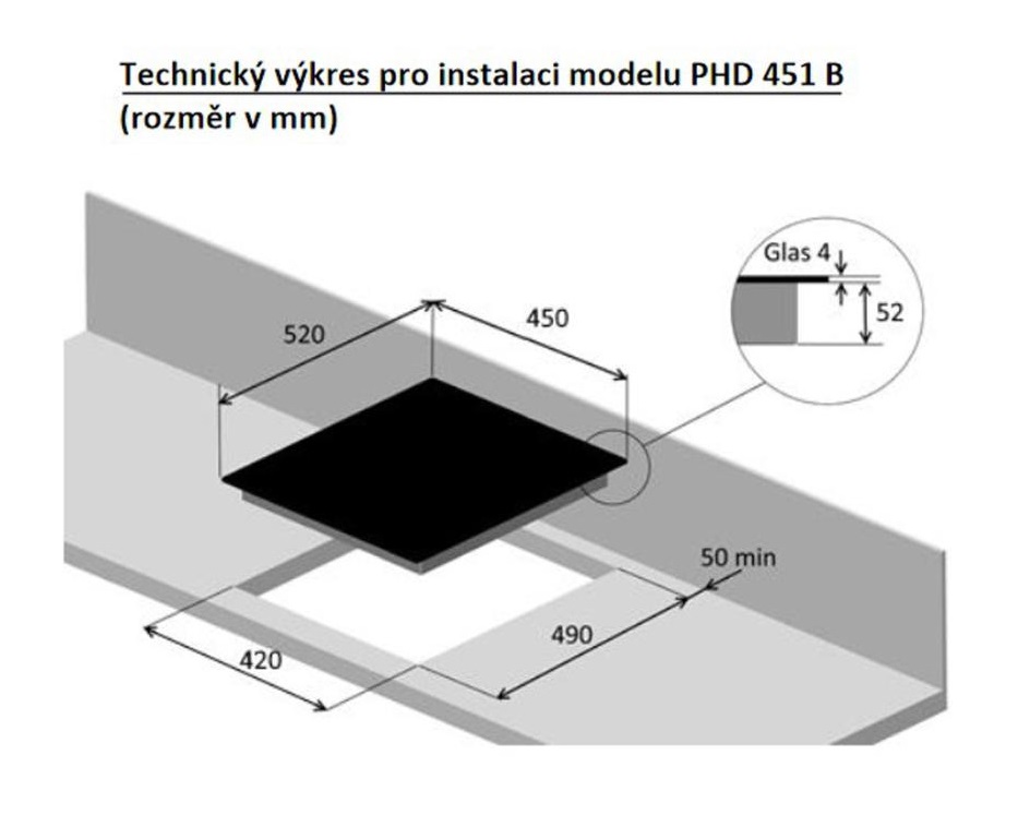 Obrázek galerie pro produkt Indukční varná deska 45cm PHILCO PHD 451 B, Booster, AutoStop