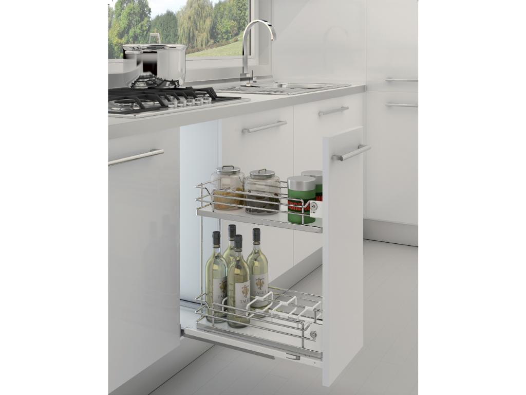 Obrázek galerie pro produkt SIGE ART004i/450 + AKCE, Kuchyňský systém, Plnovýsuvný dvojkoš, pro korpus 450mm