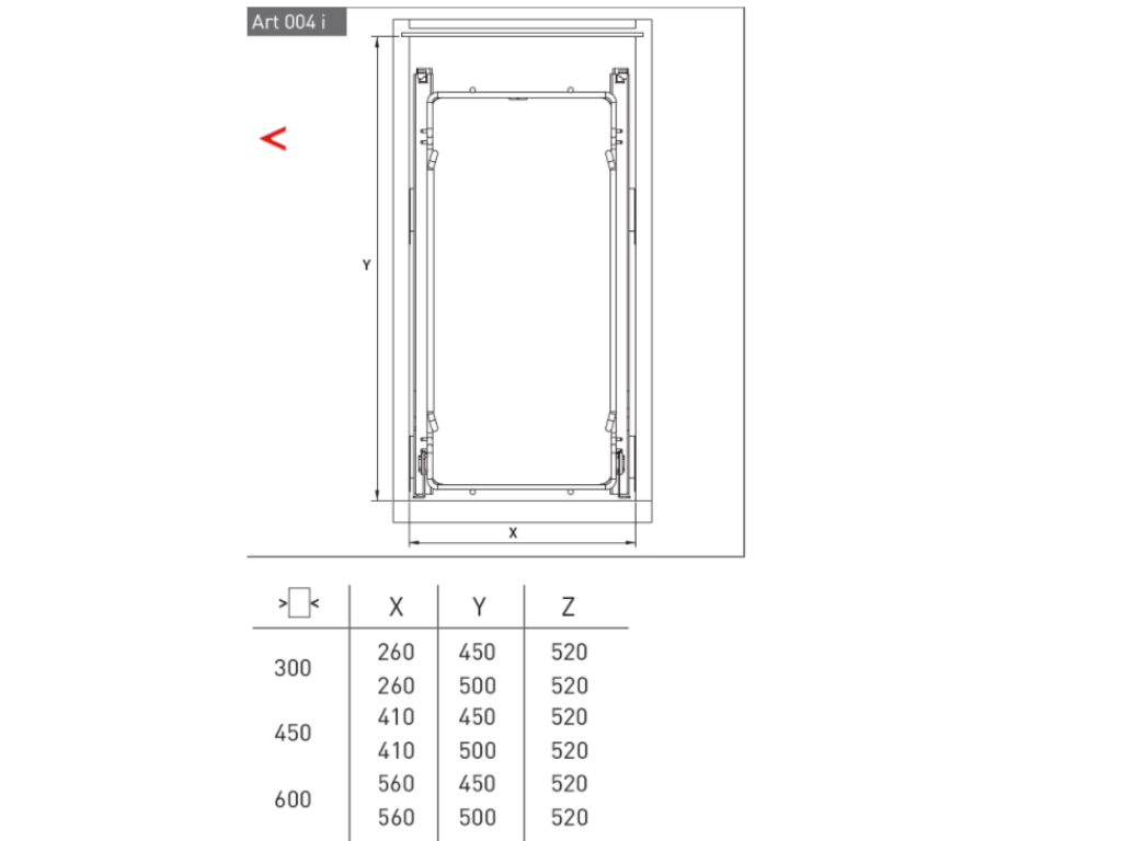 Obrázek galerie pro produkt SIGE ART004i/450 + AKCE, Kuchyňský systém, Plnovýsuvný dvojkoš, pro korpus 450mm