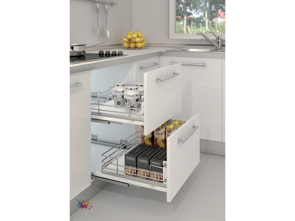 Obrázek galerie pro produkt SIGE ART116i 600mm + AKCE, Kuchyňský systém, Plnovýsuvný koš s tlumeným dovřením